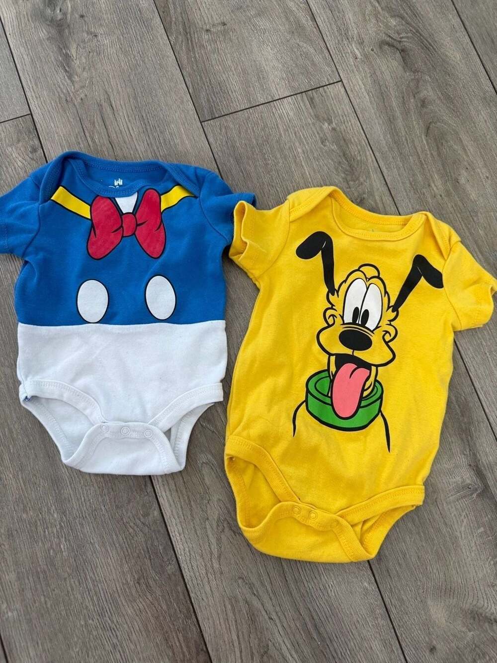 Disney Baby Pluto and Donald Duck Character Pet Shirts Set Size 3-6 Months